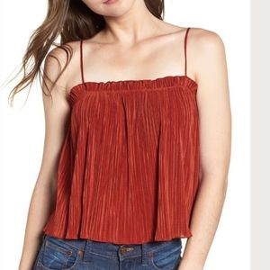 Madewell Nicole Pleated Ruffle Tank